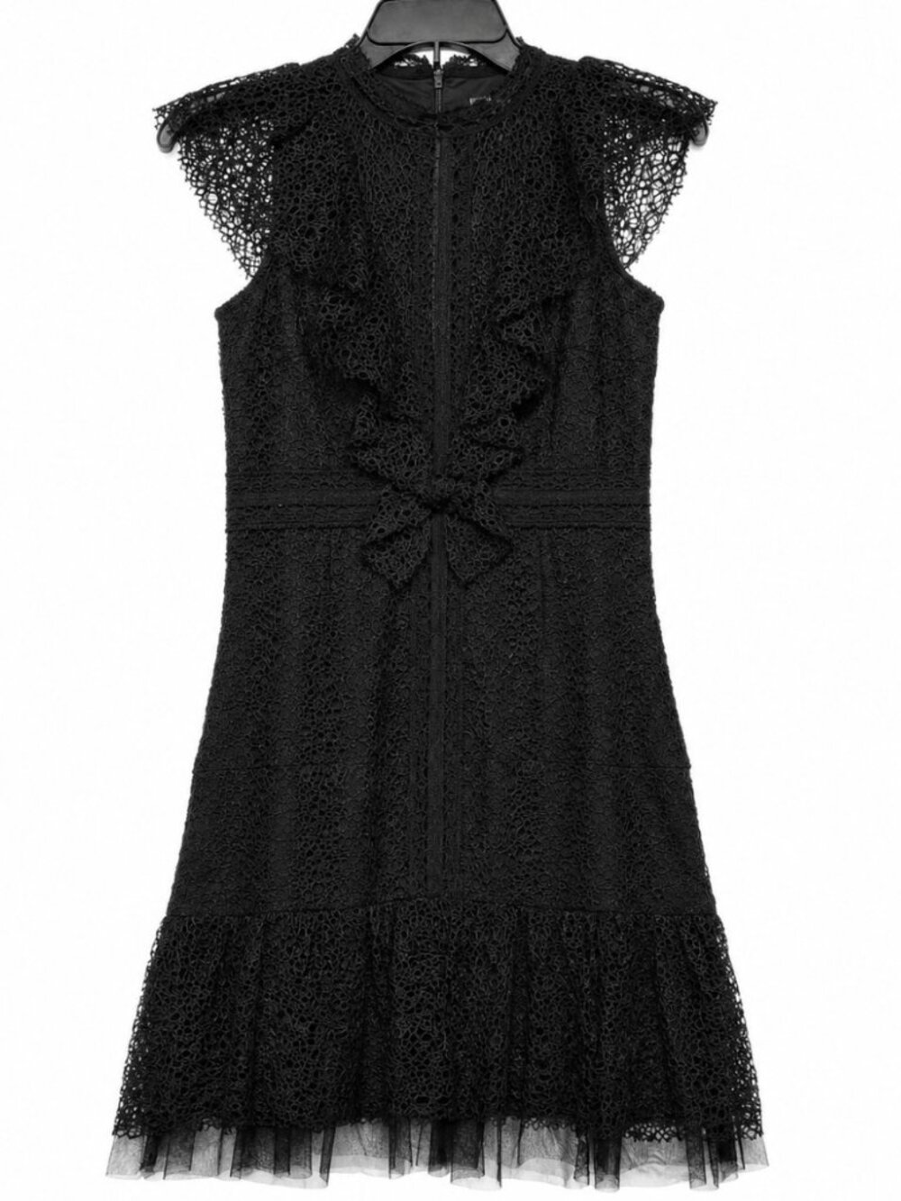 Gianni Bini women's size 2 black lace sleeveless dress zip back